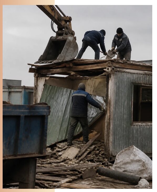Профессиональный демонтаж бытовок и вагончиков в Горном-Алтайске